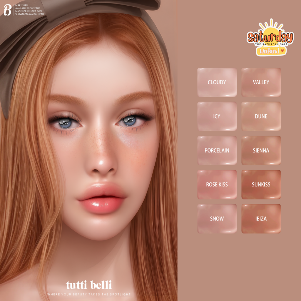 Mari Skin - EvoX	&lt;a href=&quot;http://maps.secondlife.com/secondlife/Malkine/110/166/293&quot;&gt;Teleport&lt;/a&gt;