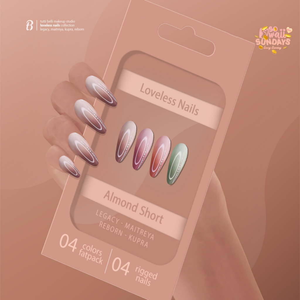 Loveless Mesh Nails - Inithium/Legacy/Maitreya/Reborn	&lt;a href=&quot;http://maps.secondlife.com/secondlife/Malkine/110/166/293&quot;&gt;Teleport&lt;/a&gt;