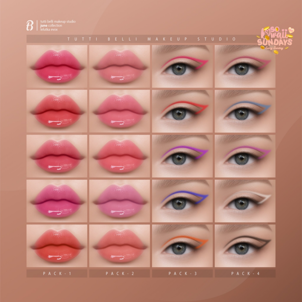 Juno Collection Cosmetics - EvoX	&lt;a href=&quot;http://maps.secondlife.com/secondlife/Malkine/110/166/293&quot;&gt;Teleport&lt;/a&gt;