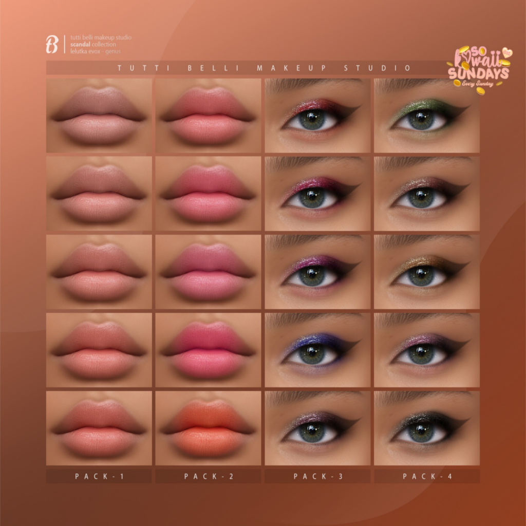 Scandal Collection Cosmetics - EvoX/Genus	&lt;a href=&quot;http://maps.secondlife.com/secondlife/Malkine/110/166/29&quot;&gt;Teleport&lt;/a&gt;