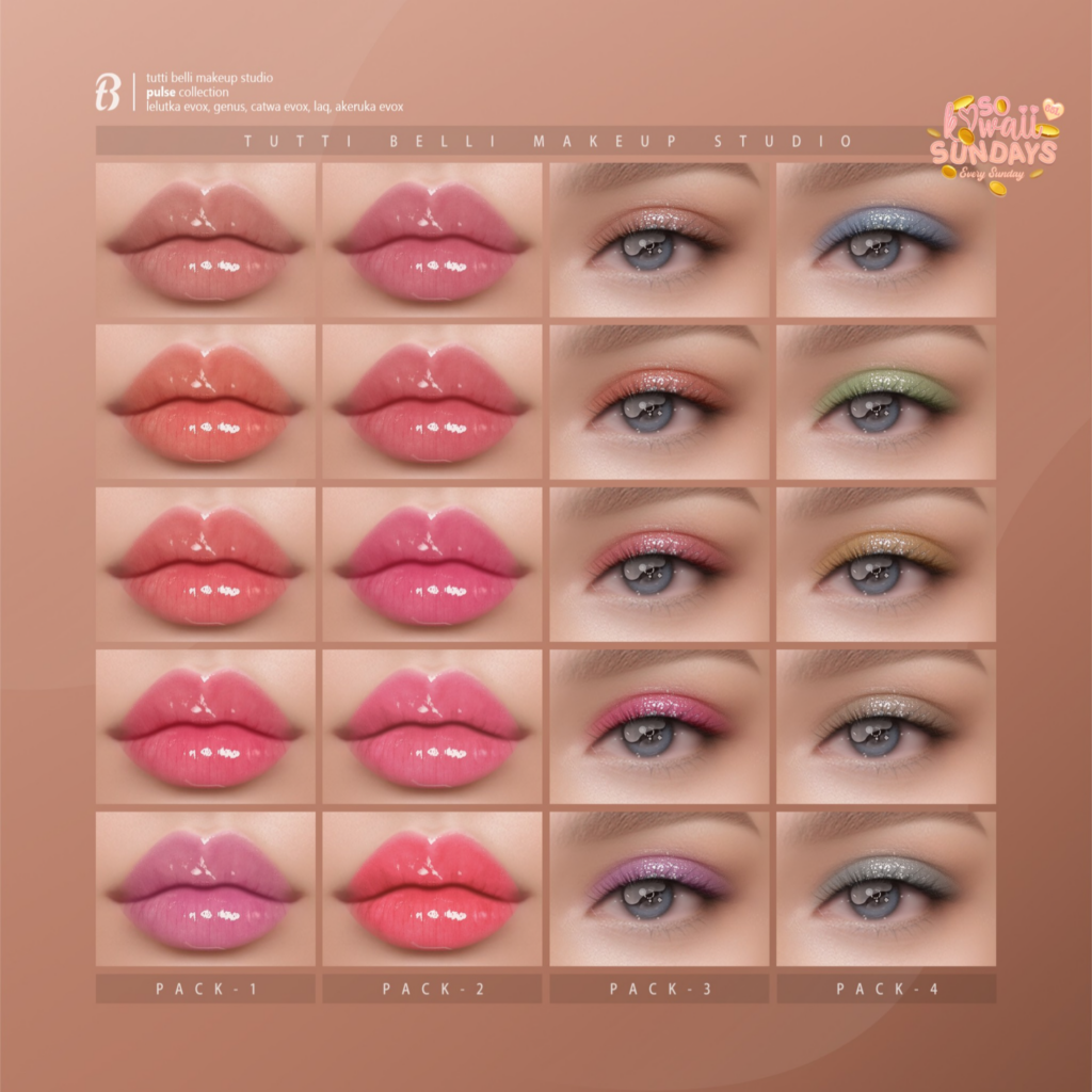 Pulse Collection Cosmetics - AkX/CatwaX/EvoX/Genus/LAQ	&lt;a href=&quot;http://maps.secondlife.com/secondlife/Malkine/110/166/293&quot;&gt;Teleport&lt;/a&gt;