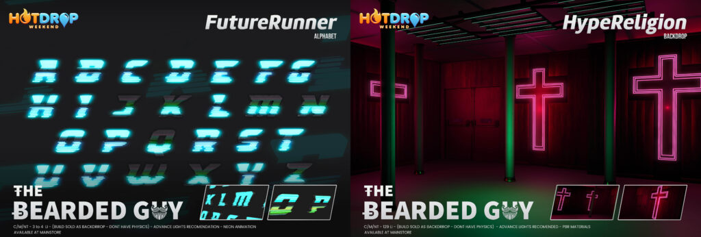 Future Runner Alphabet &amp; Hype Religion Backdrops