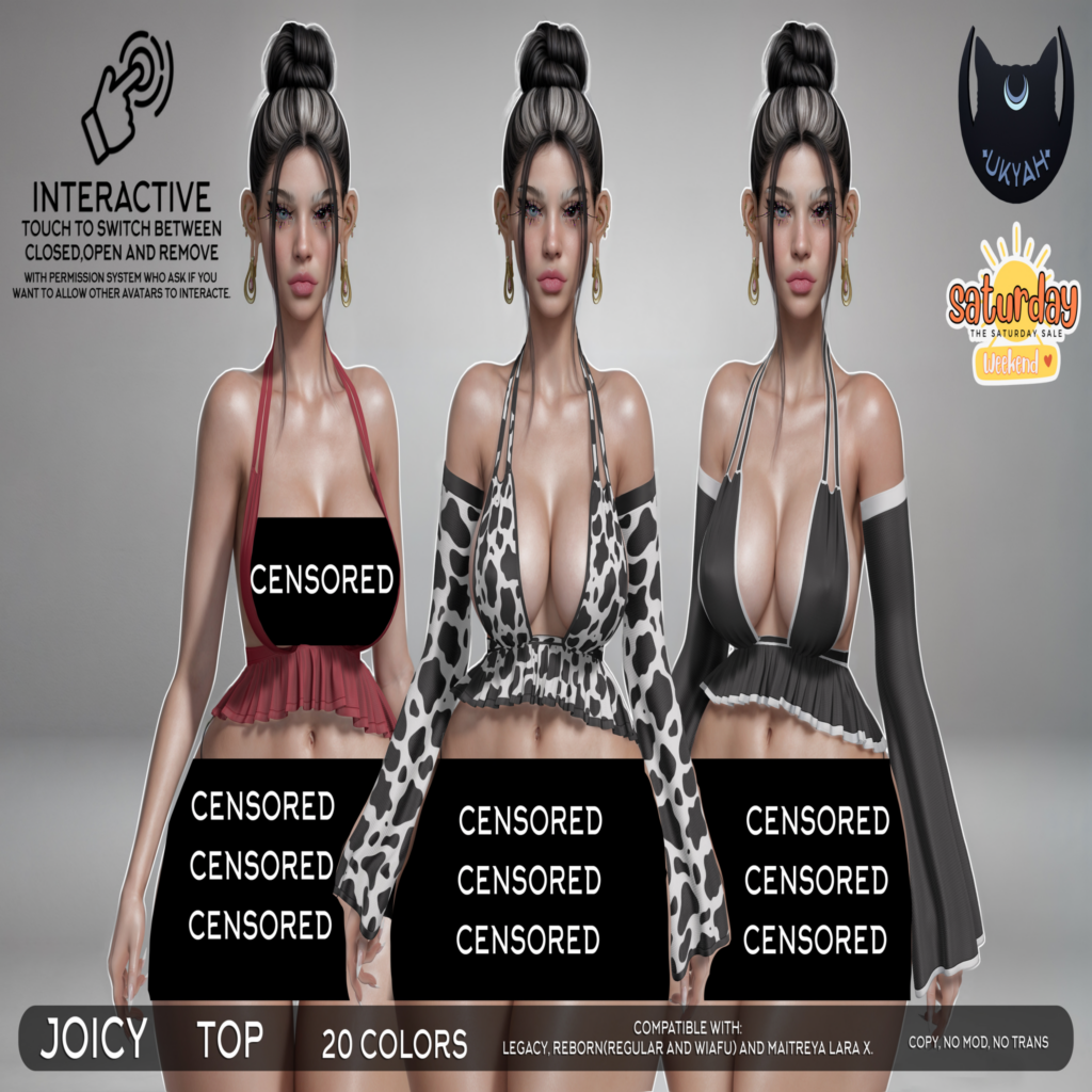 Joicy Top - Legacy/MaitreyaX/Reborn/+mods	&lt;a href=&quot;http://maps.secondlife.com/secondlife/Magic%20Sky/194/94/2022&quot;&gt;Teleport&lt;/a&gt;