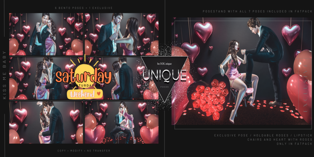 Kiss Me Baby Couples Poses &amp; Props	&lt;a href=&quot;http://maps.secondlife.com/secondlife/YOUNIQUE/128/128/34&quot;&gt;Teleport&lt;/a&gt;