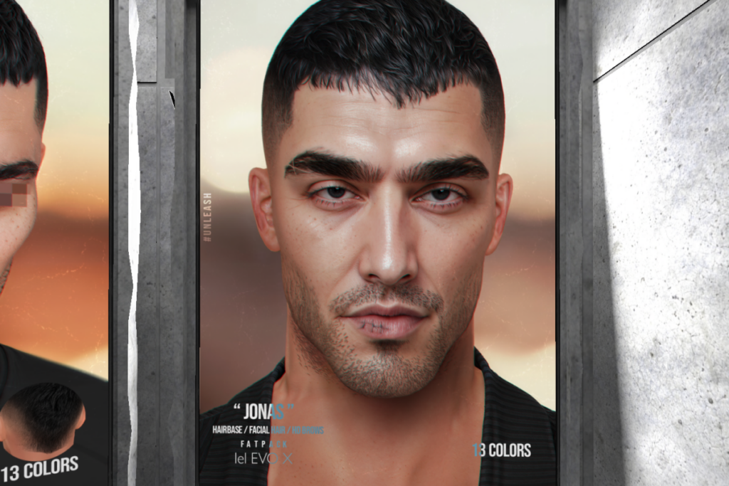 Jonas Hairbase - EvoX, L$300 | Hellraiser Facial Hair - EvoX, L$255