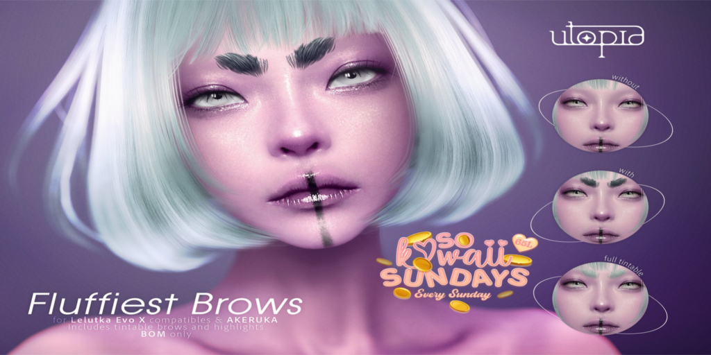 Fluffiest Brows - AkX/EvoX	&lt;a href=&quot;http://maps.secondlife.com/secondlife/Hashira/201/84/5&quot;&gt;Teleport&lt;/a&gt;