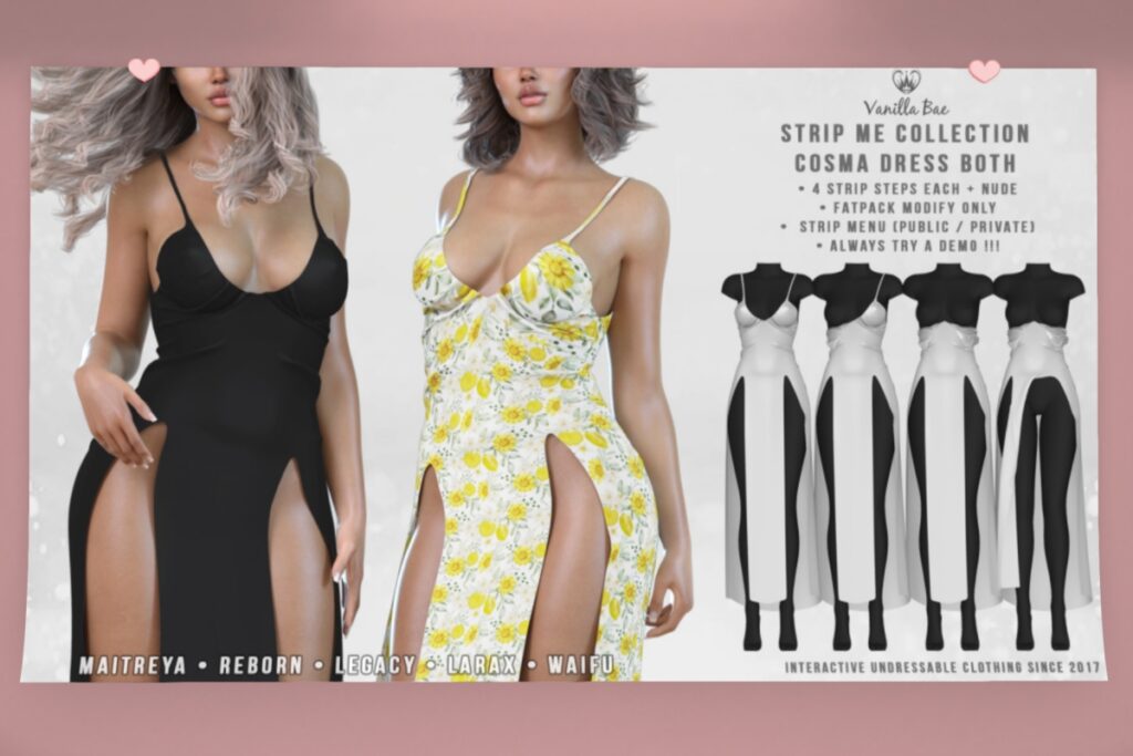 Cosma Dress - Legacy/Maitreya/Reborn/+mods, L$399 each/L$999 FP
