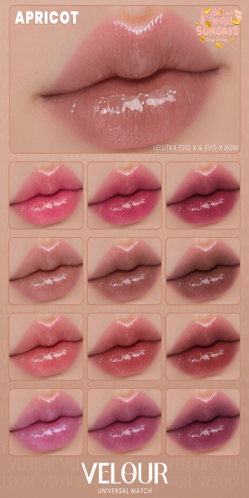 Apricot Faded Lipstick - EvoX	&lt;a href=&quot;https://maps.secondlife.com/secondlife/VELOUR/88/118/42&quot;&gt;Teleport&lt;/a&gt;