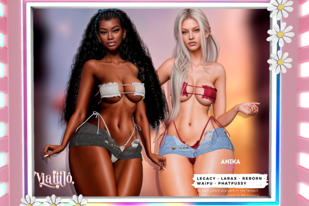 Anika Bikini and Skirt - Legacy/MaitreyaX/Reborn/+mods, L$220-L$290 each/L$950-L$1200 each FP