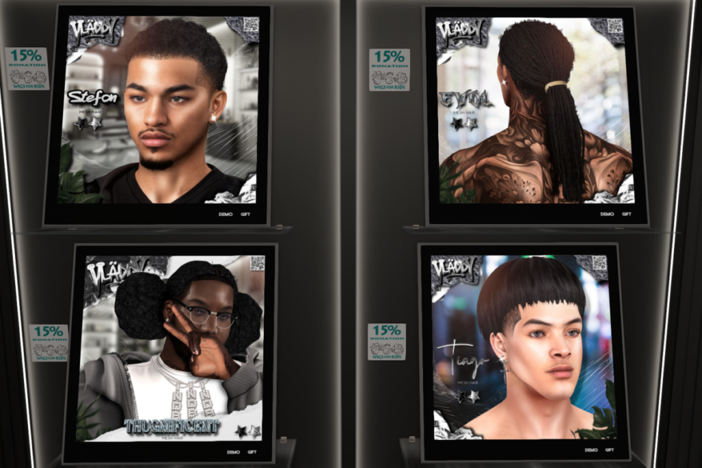 Stefon Afro, Evol Dreadlocks, Thugnificent Afro and Tiago Haircut, L$899 each