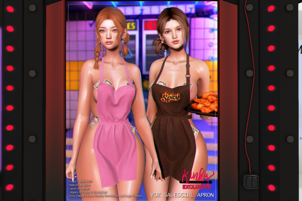 Salesgirl Apron - Legacy/MaitreyaX/Reborn/+mods, L$234 each/L$1234 FP