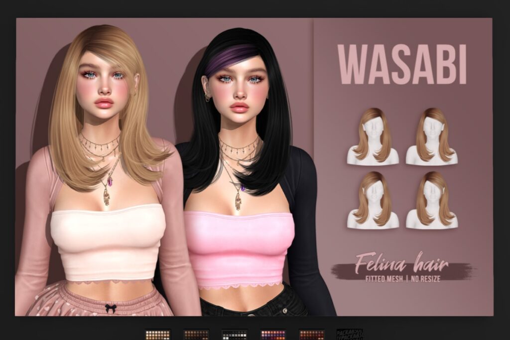 Felina Hairstyle, L$269 each/L$400 FP