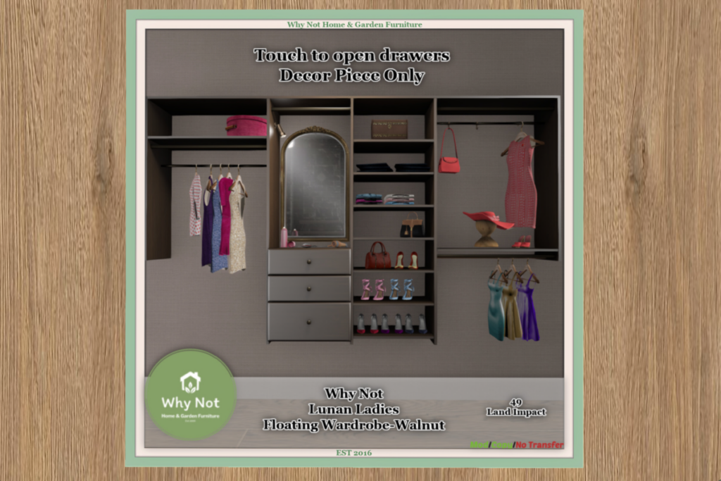 Lunan Ladies Floating Wardrobe, L$282 each