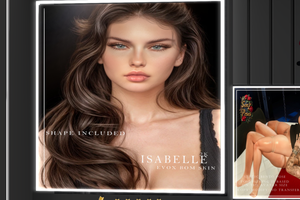 Isabelle Skin - Evo X, L$800 each/L$2500-L$3500 each FP