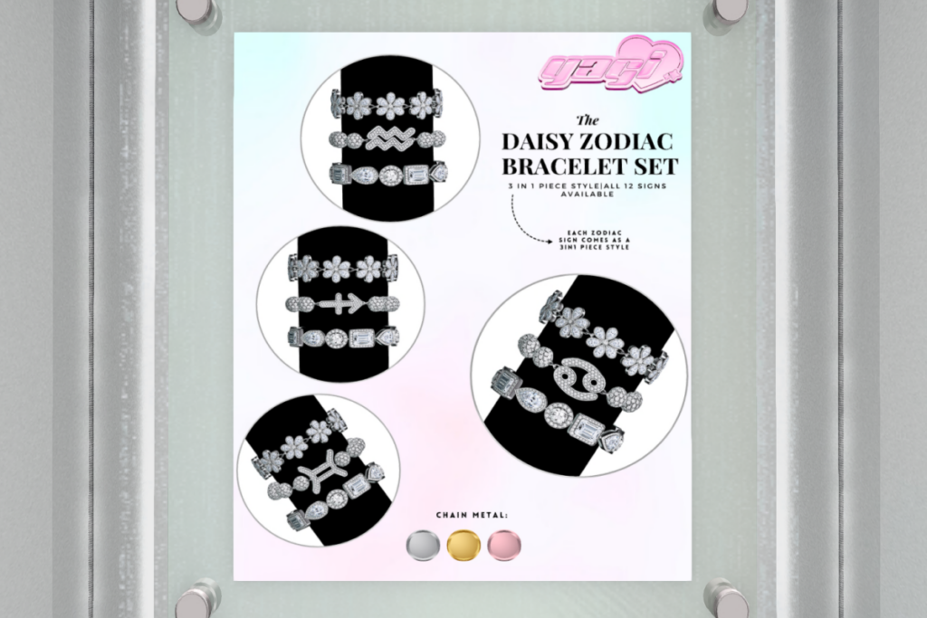 The Daisy Zodiac Bracelet Set, L$799 each
