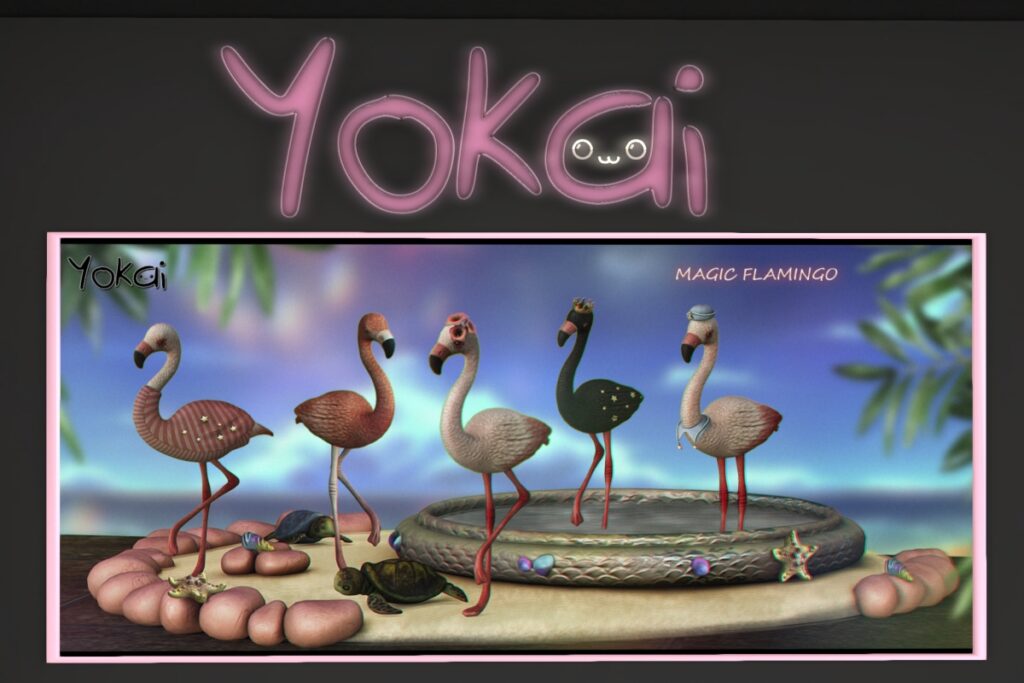 Magic Flamingo Decor, L$199 each/L$599 FP