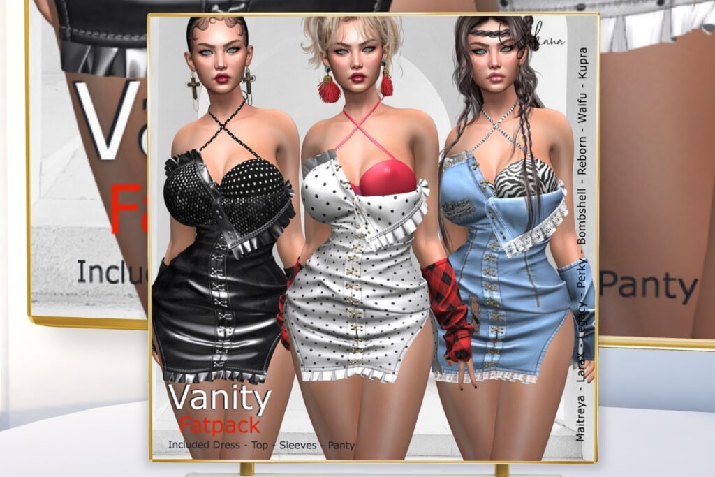 Vanity Outfit - Inithium/Legacy/Maitreya/Reborn/+mods, L$255 each FP/L$525 MP