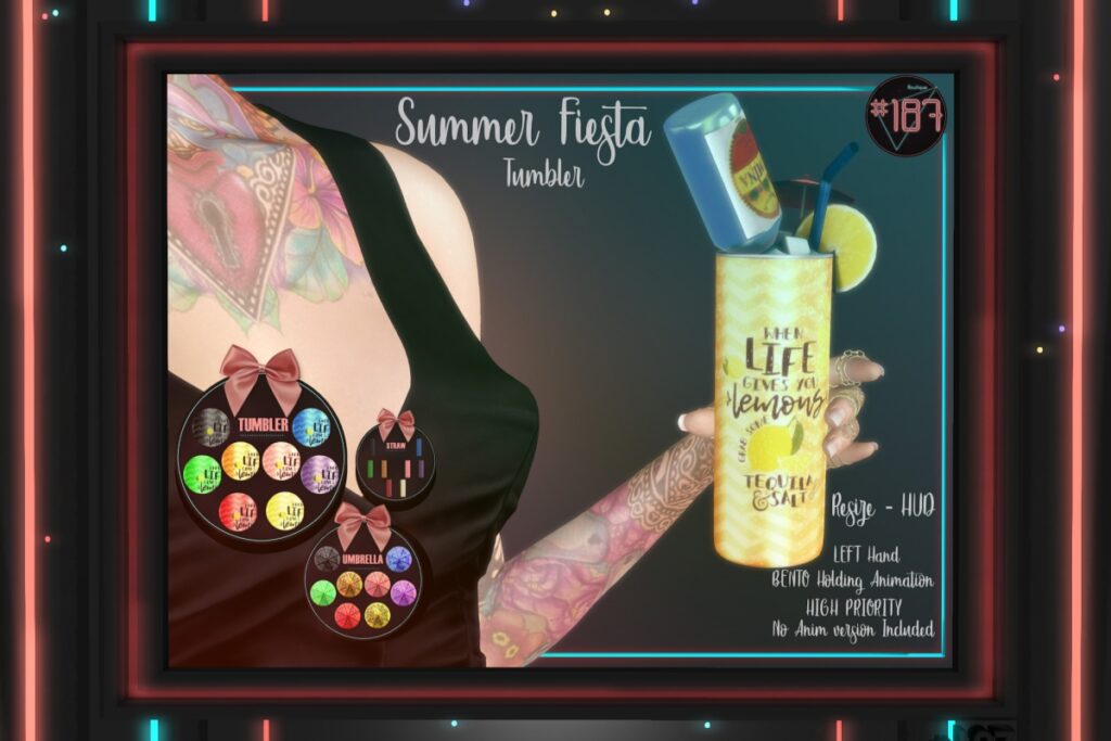 Summer Fiesta Tumbler Holdable, L$259