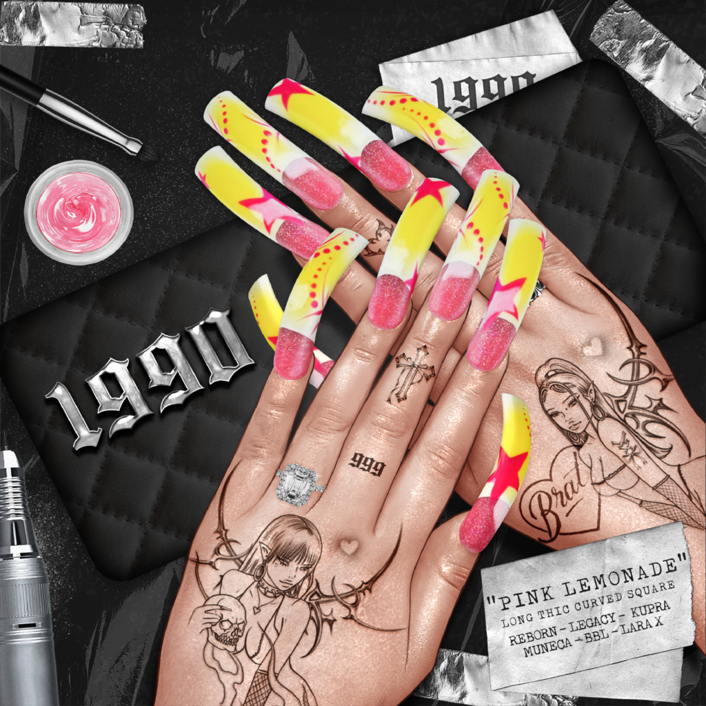 Pink Lemonade Nails - Inithium/Legacy/MaitreyaX/Muneca/Reborn/Yentements