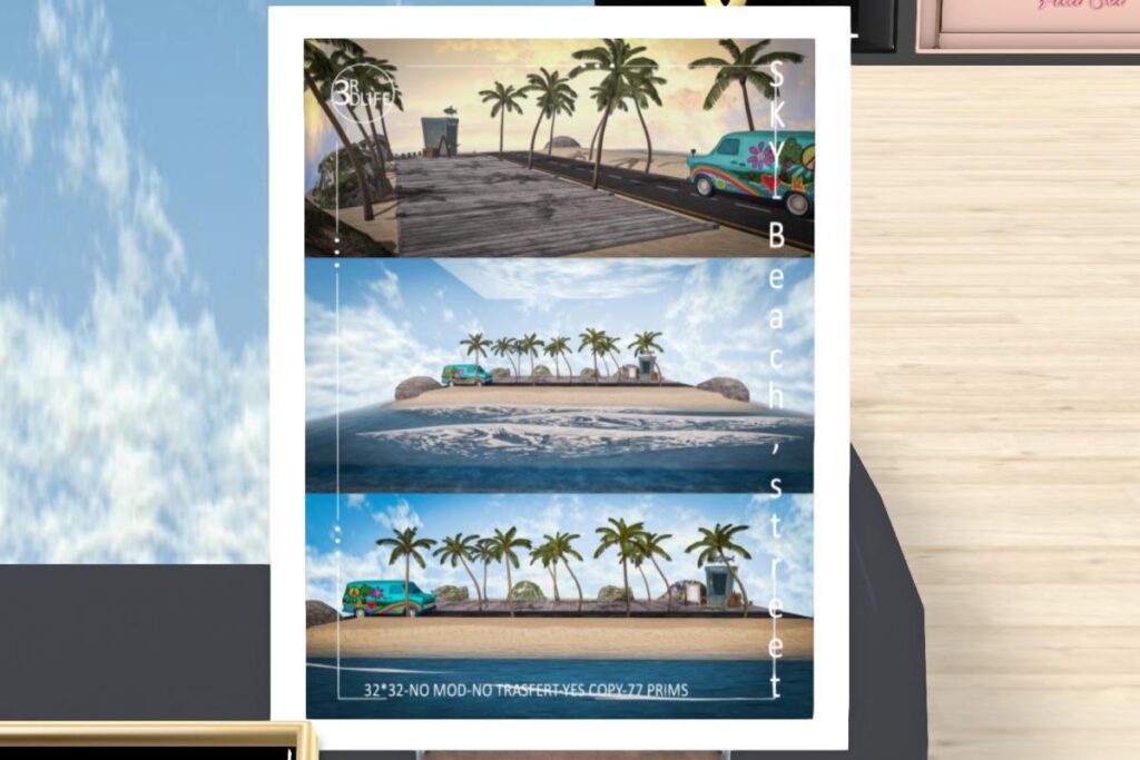 Sky Beach Street skybox, L$199