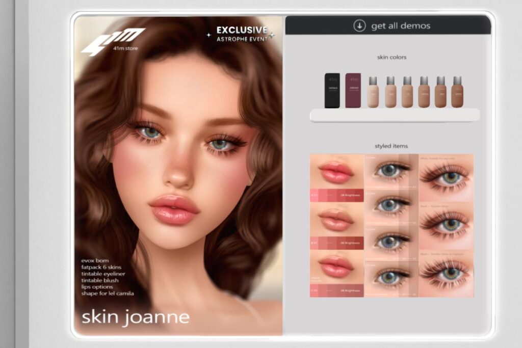 Joanne Skin, Lips, Eyes &amp; Lashes - EvoX, L$199-L$799 each/L$1099 FP