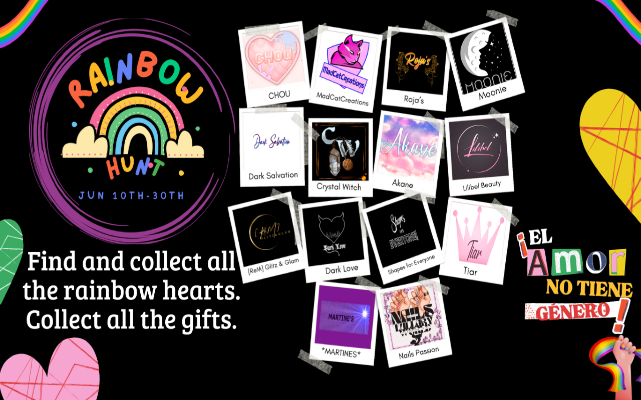 FIND & COLLECT HEARTS DURING THE RAINBOW PRIDE HUNT