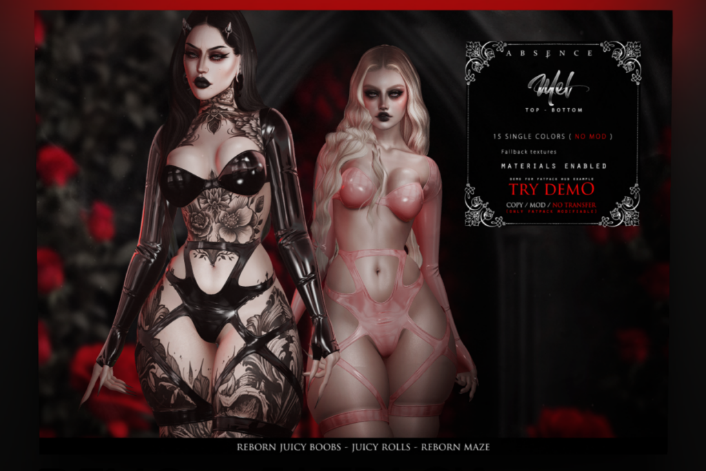 Mel Top and Bottom - Reborn/+mods, L$245 each/L$1286 FP