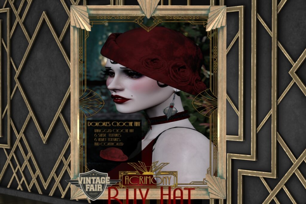Dolores Cloche Hat, L$450