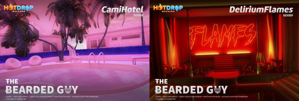 Cami Hotel &amp; Delirium Flames Backdrops