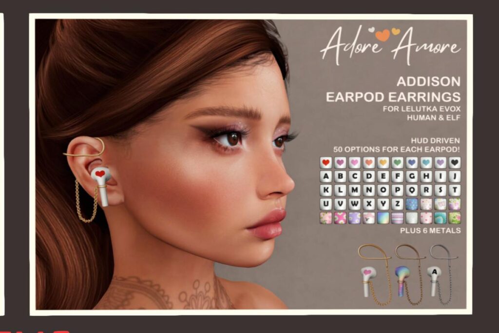 Addison Earpod Earrings - EvoX, L$225