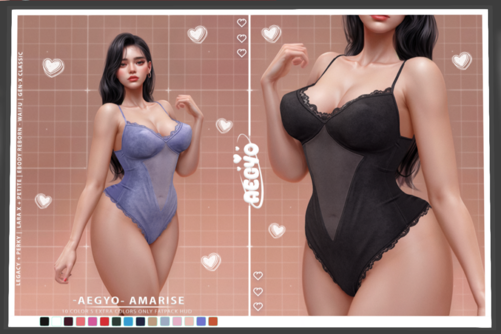 Amarise Bodysuit - GenX/Legacy/MaitreyaX/Reborn/+mods, L$198 each/L$998 FP