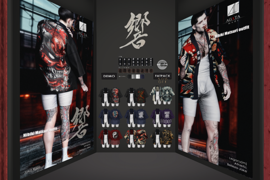 Hibiki Matsuri Outfit - Jake/Legacy/+mods, L$380 each/L$1520 FP