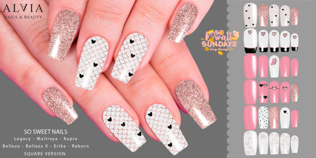 So Sweet Mesh Nails - BellezaOG/Erika/GenX/Inithium/Legacy/Maitreya/Reborn	&lt;a href=&quot;http://maps.secondlife.com/secondlife/Mellor/96/199/26&quot;&gt;Teleport&lt;/a&gt;