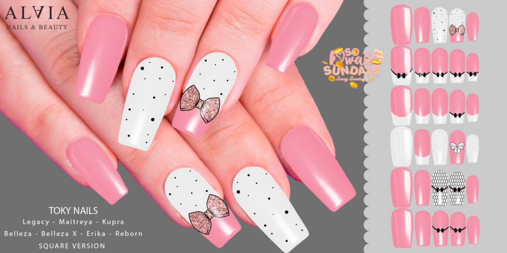 Toky Mesh Nails - BellezaOG/Erika/GenX/Inithium/Legacy/Maitreya/Reborn	&lt;a href=&quot;http://maps.secondlife.com/secondlife/Mellor/96/199/26&quot;&gt;Teleport&lt;/a&gt;