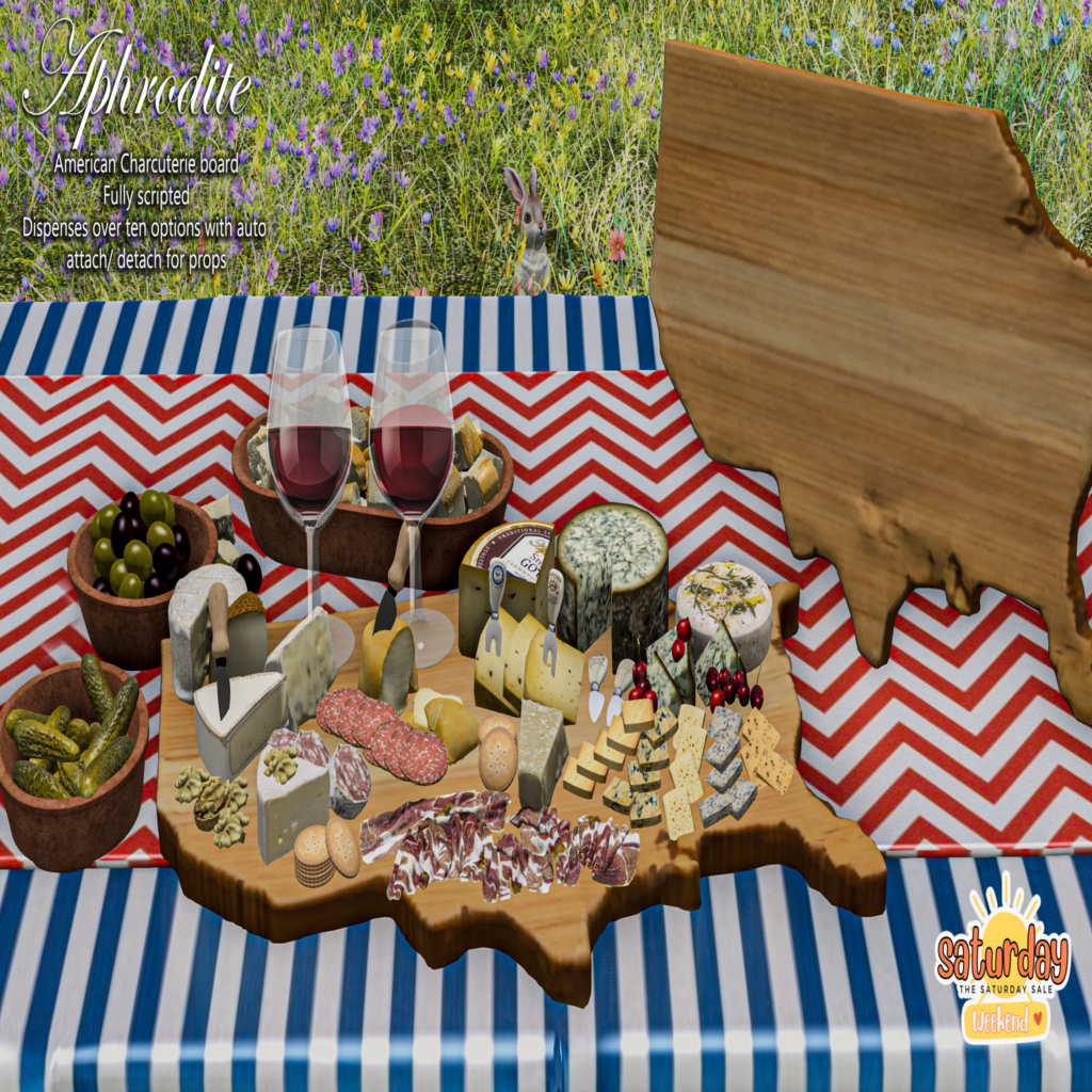 American Charcuterie Board Decor Set	&lt;a href=&quot;http://maps.secondlife.com/secondlife/Shopping%20City/199/68/21&quot;&gt;Teleport&lt;/a&gt;