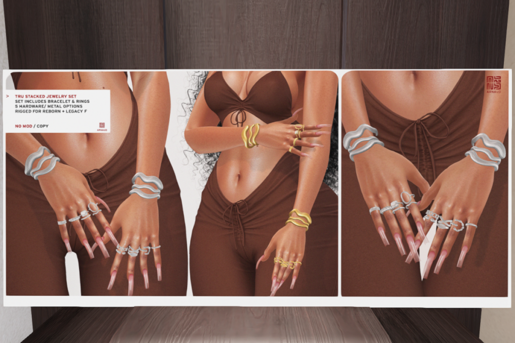 Tru Stacked Jewelry Set - Legacy/Reborn, L$199 each/L$399 FP