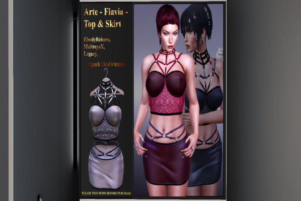 Flavia Top &amp; Skirt - Legacy/MaitreyaX/Reborn, L$200 each/L$1500 FP