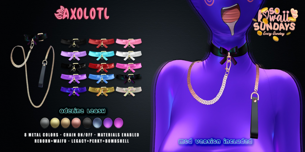 Adeline Leash - Legacy/Reborn/+mods	&lt;a href=&quot;http://maps.secondlife.com/secondlife/Vectra/160/80/1235&quot;&gt;Teleport&lt;/a&gt;