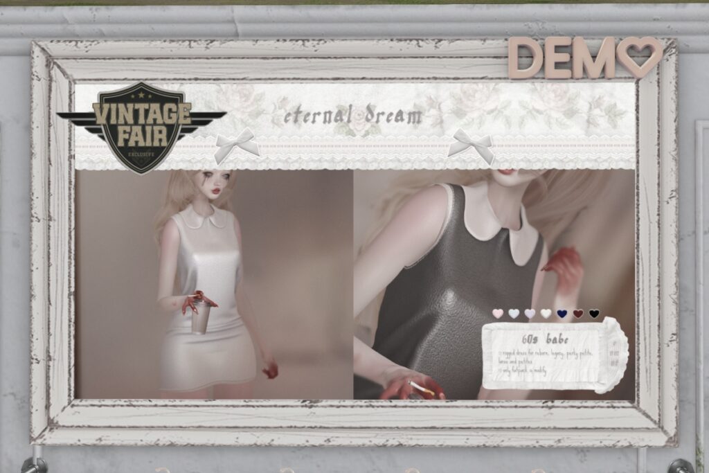 60s Babe Dress - Legacy/MaitreyaX/Reborn/+mods, L$299 each/L$1530 FP