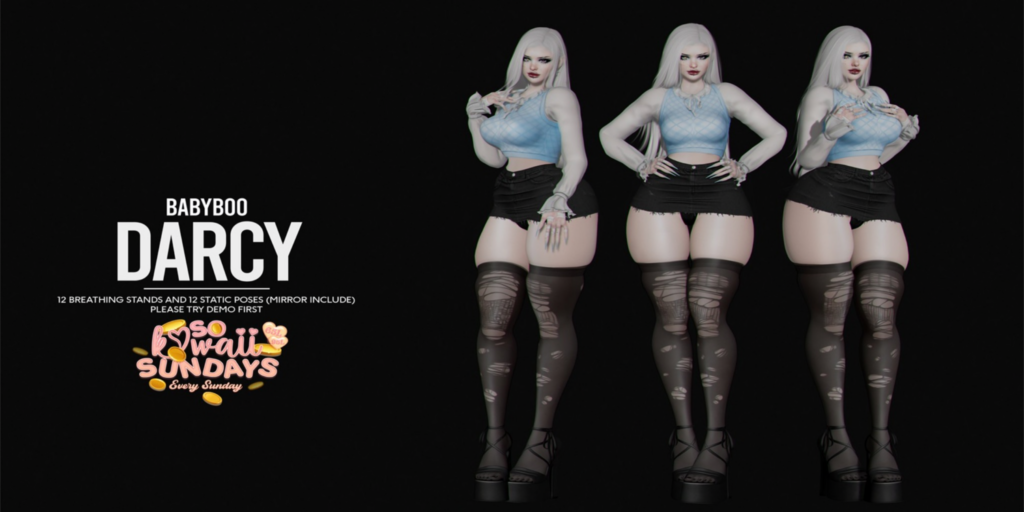 Darcy Poses	&lt;a href=&quot;http://maps.secondlife.com/secondlife/Cult%20Grounds/16/23/1022&quot;&gt;Teleport&lt;/a&gt;