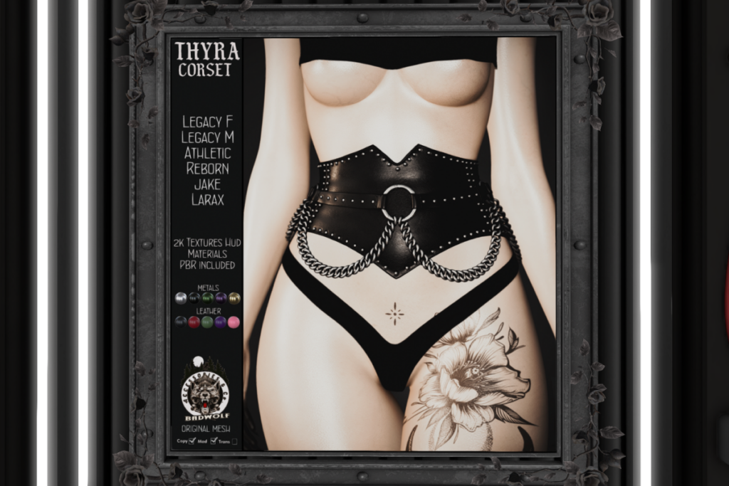 Thyra Corset - Jake/Legacy F+M/MaitreyaX/Reborn/+mods, L$350