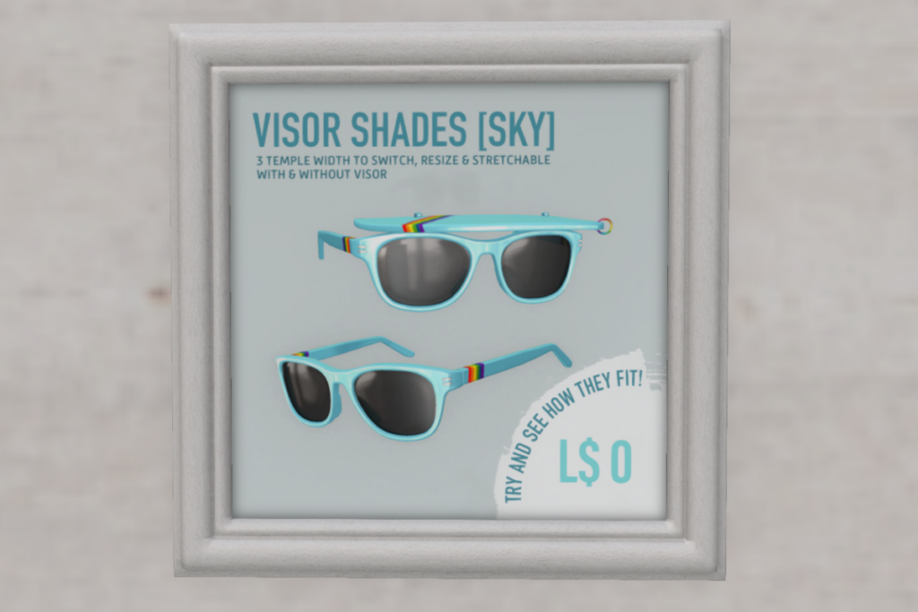Visor Shades	&lt;a href=&quot;http://maps.secondlife.com/secondlife/chopsticks/128/128/0&quot;&gt;Teleport&lt;/a&gt;