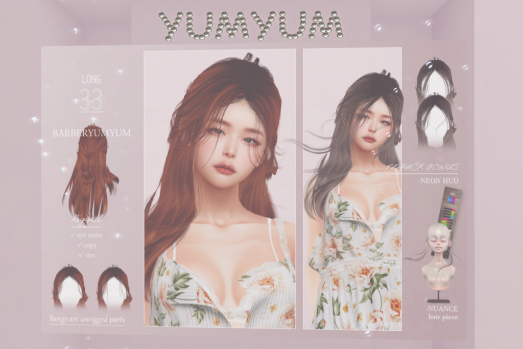 L33 Hair, L$288 each/L$588 FP
