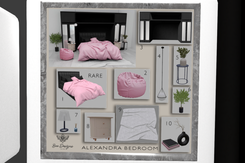 Alexandra Bedroom Set, L$59 per play