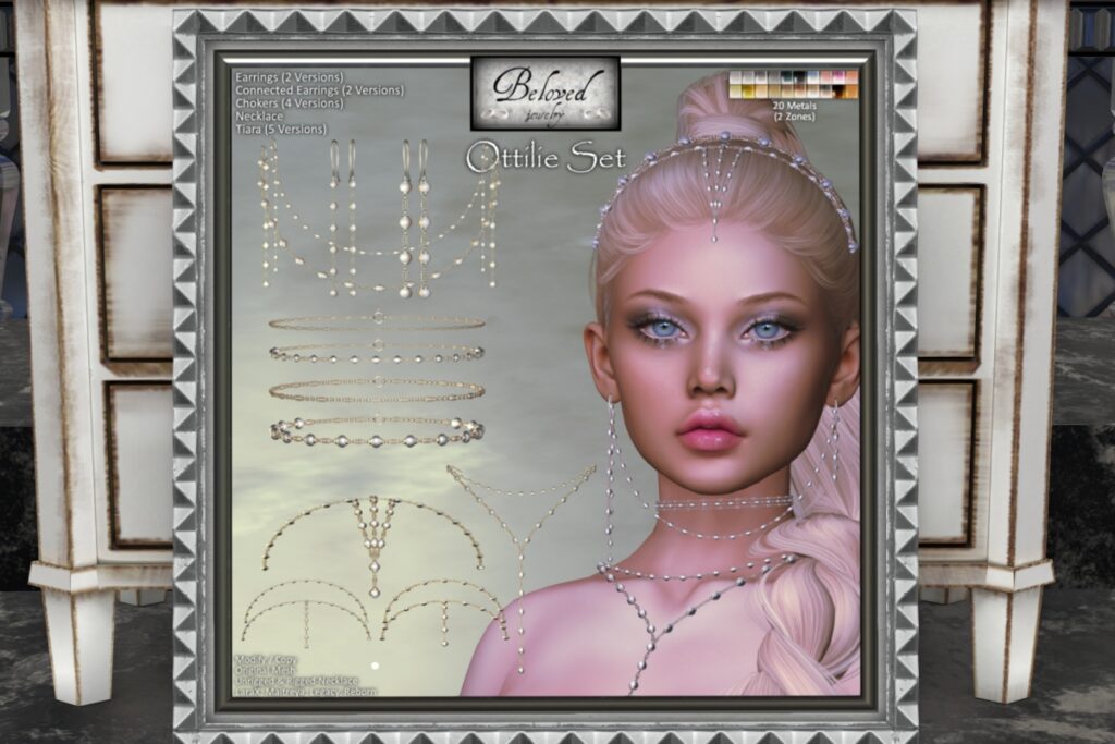 Ottilie Jewelry Set, L$199 each/L$499 FP