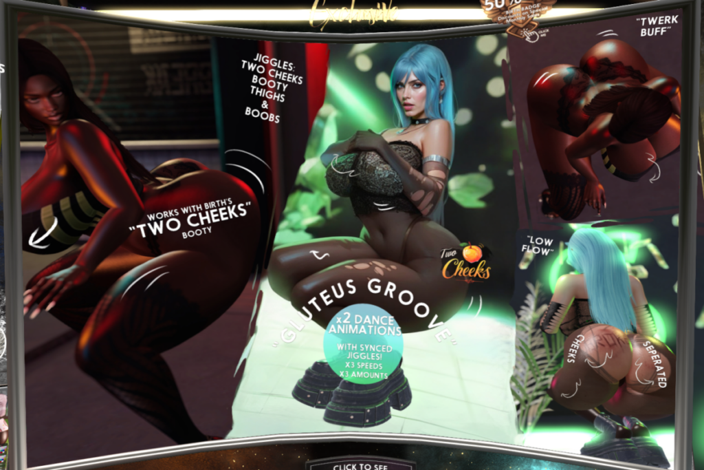 Gluteus Groove Synched Jiggle Dances, L$475