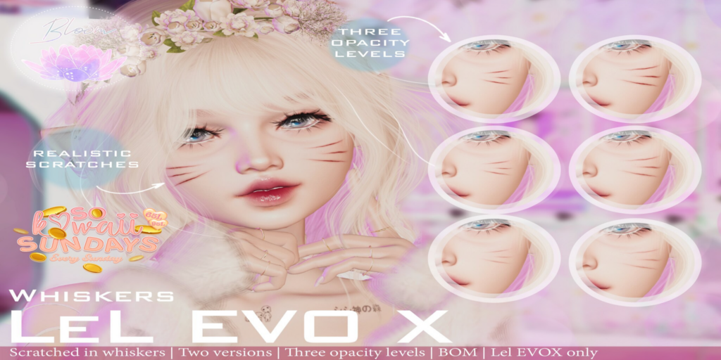 Whiskers Cosmetics - EvoX	&lt;a href=&quot;https://maps.secondlife.com/secondlife/Optimal/179/17/1601&quot;&gt;Teleport&lt;/a&gt;