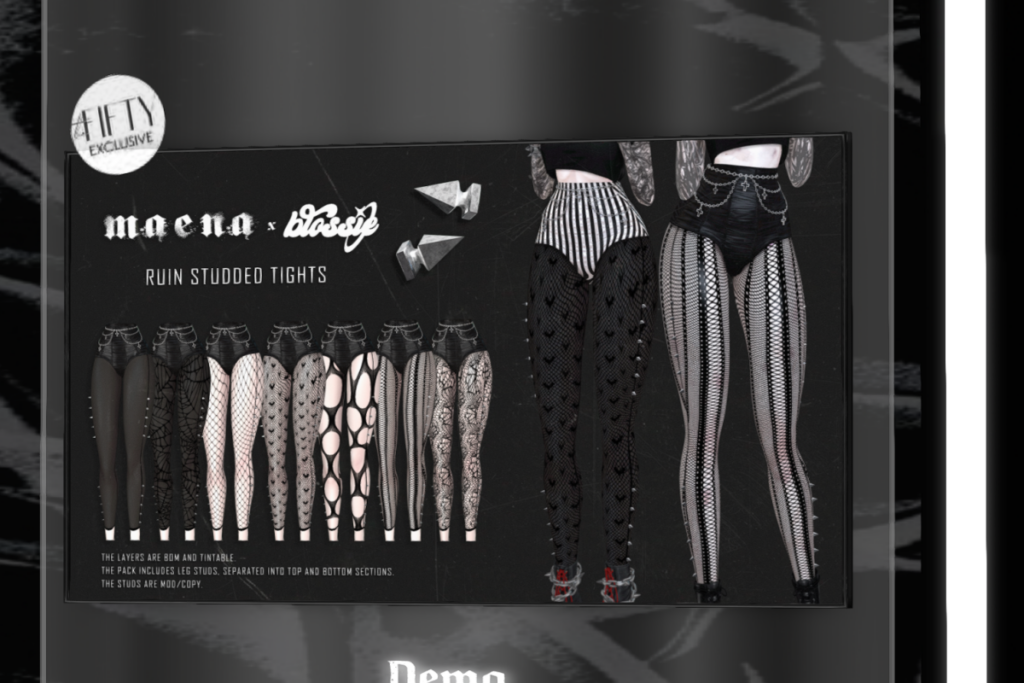 Ruin Studded Tights - Bom, L$400