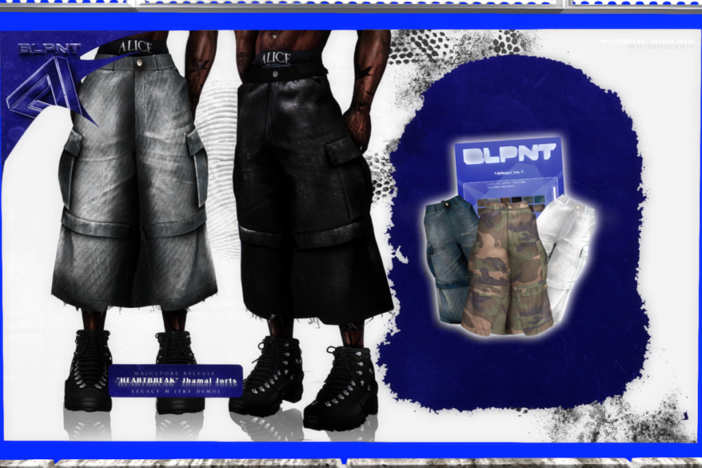 Heartbreak Jhamal Jorts - Legacy, L$350 each/L$1199 FP