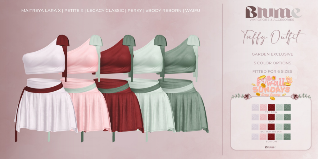 Taffy Outfit - Legacy/MaitreyaX/Reborn/+mods	&lt;a href=&quot;http://maps.secondlife.com/secondlife/Bruschetta/149/46/1301&quot;&gt;Teleport&lt;/a&gt;